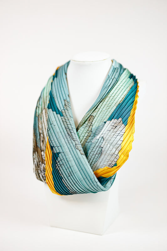 HD Crimped Scarf Necklace, VARIOUS