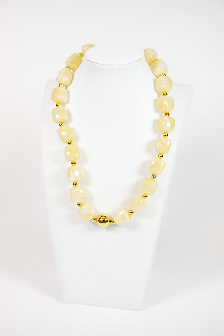 HD Bead and Gold Ball Necklace, VARIOUS