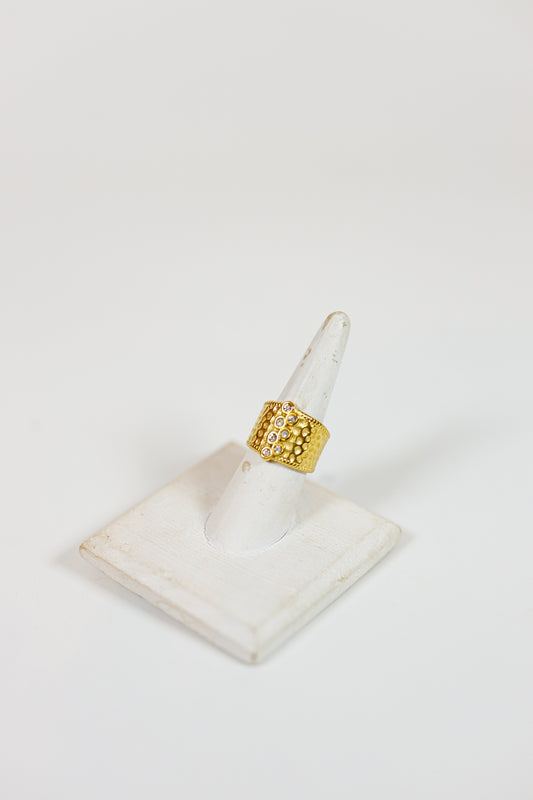 HD Chunky Gold Diamond Ring