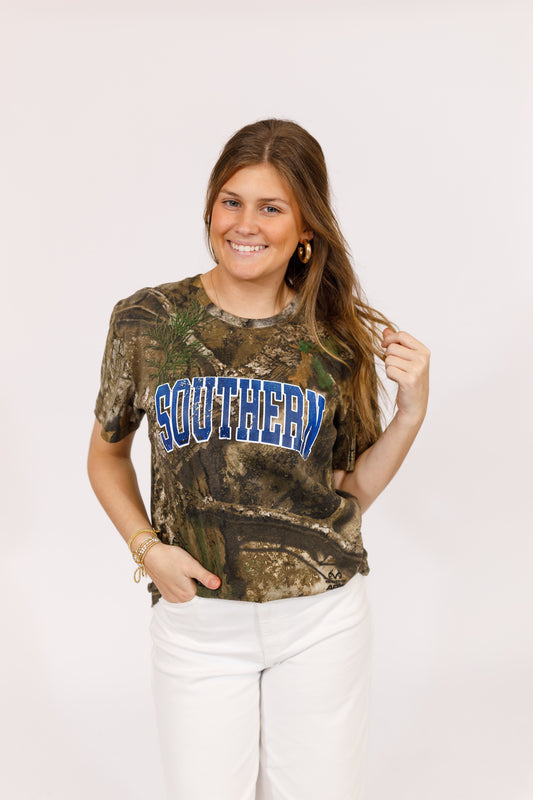 Camo SOUTHERN Graphic Tee, S-3XL