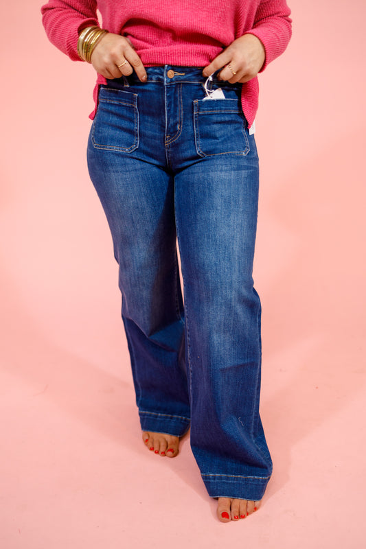 Flying Monkey Dark Wide Leg Jeans