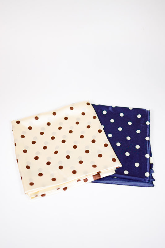 Polka Dot Silk Scarf, VARIOUS