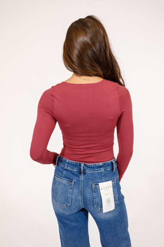 Ruby Square Neck LS Top
