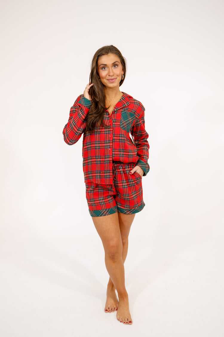 Red Plaid Pajama Set