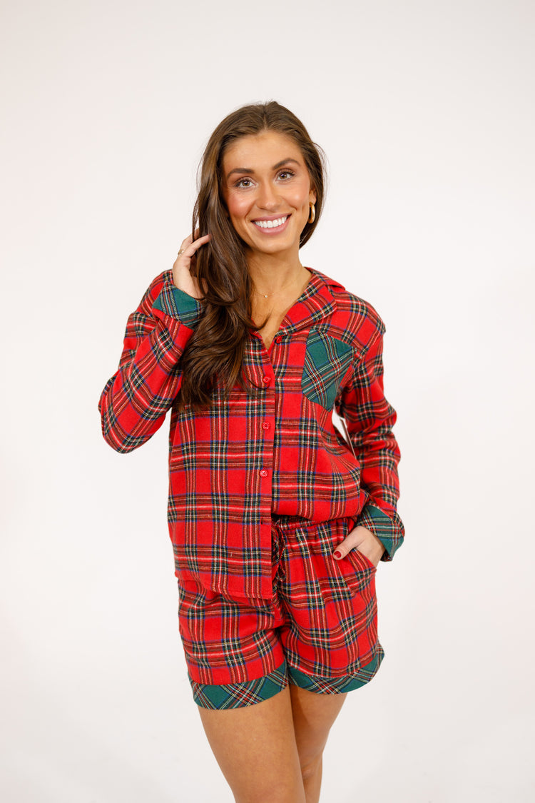 Red Plaid Pajama Set