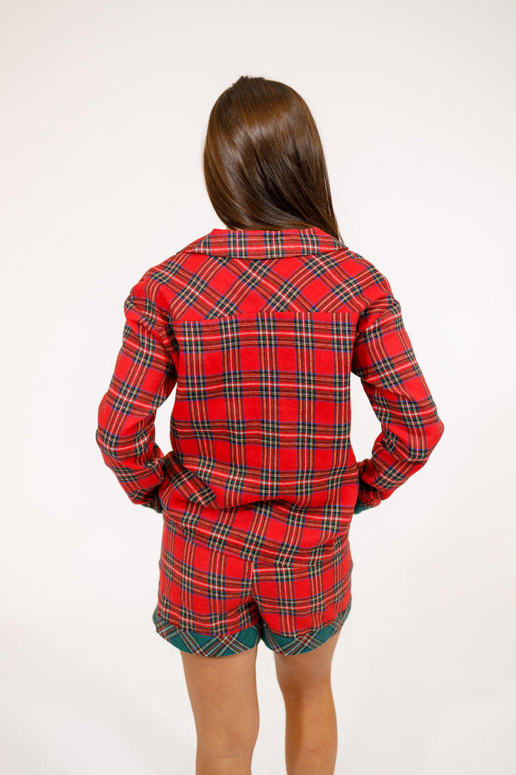 Red Plaid Pajama Set