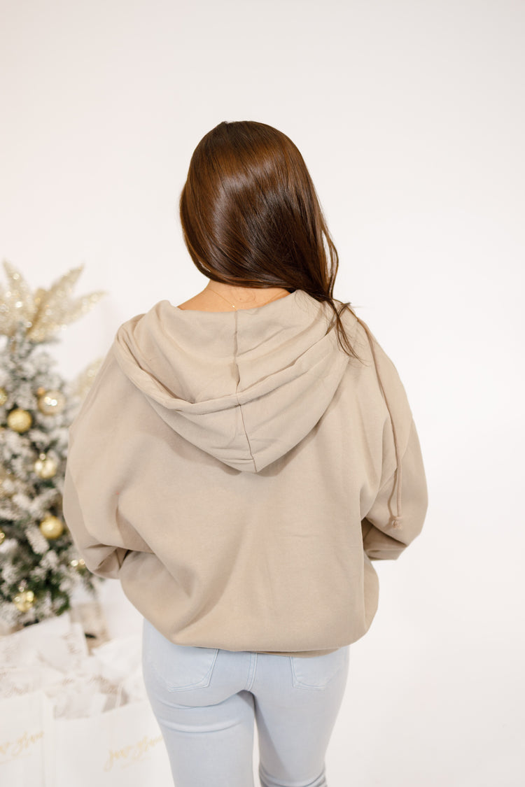 Ash Mocha Zip Up Hooded Jacket