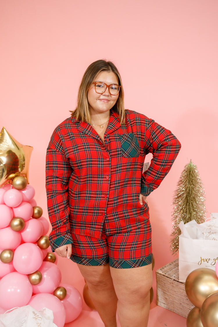 Red Plaid Pajama Set