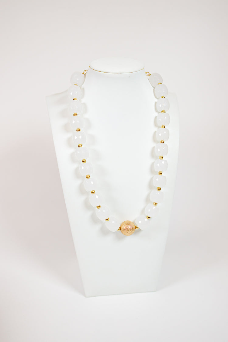 Metal Ball & Chunky Bead Necklace, VARIOUS