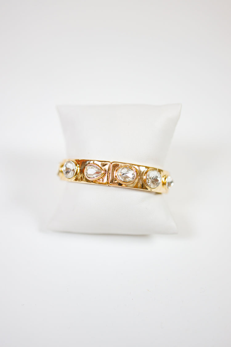 Glass Teardrop Oval Bracelet