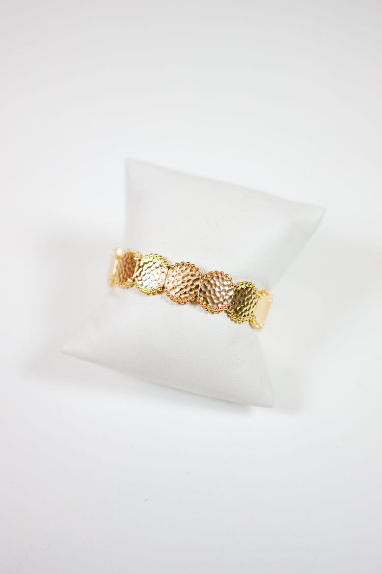 Textured Organic Disk Bracelet