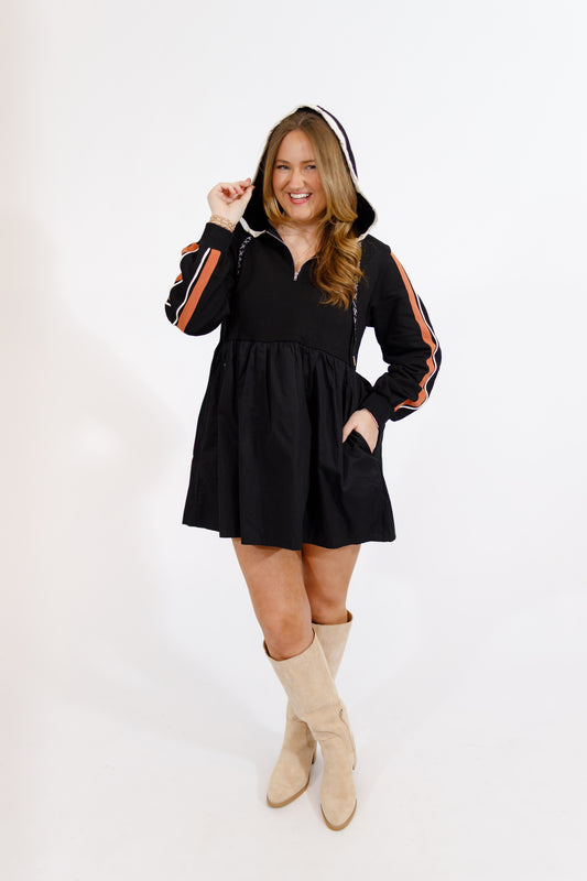 Black Hooded Dress