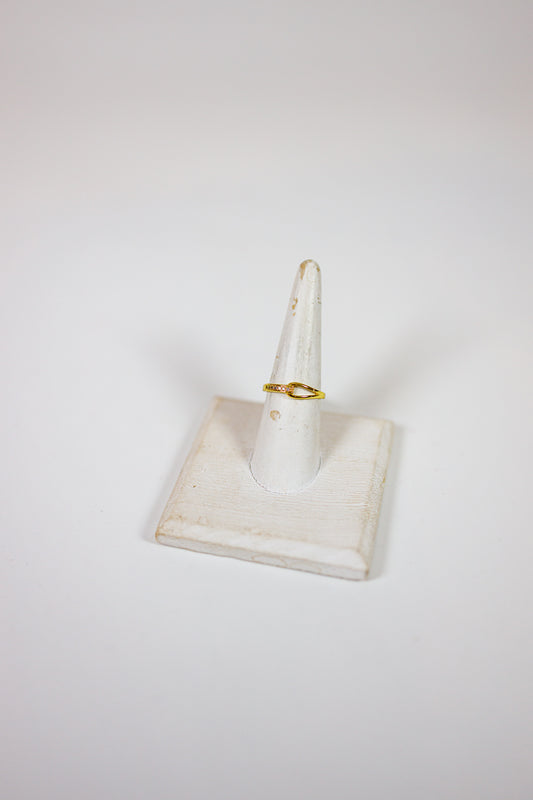 Pave Crystal Geo Open Ring