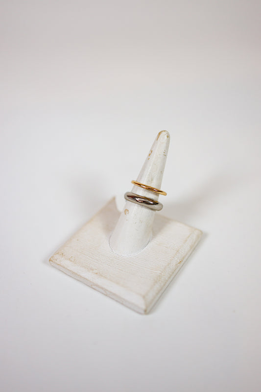 TT 2 Line Stainless Steel Open Ring