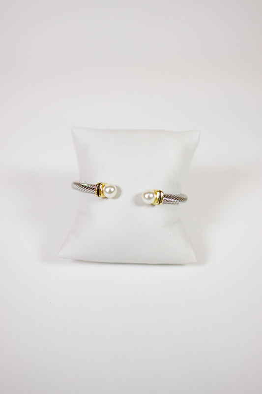 Pearl Accent Cable Bracelet