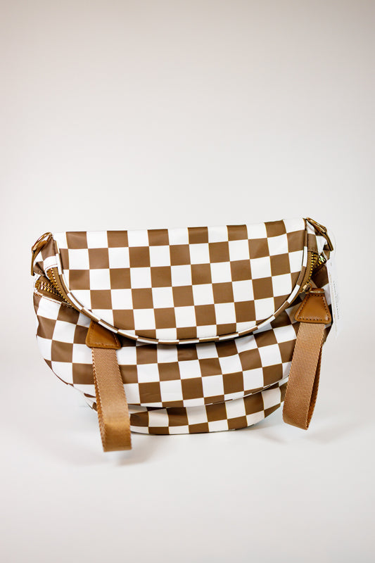 Large Checker Crossbody Bag, VARIOUS