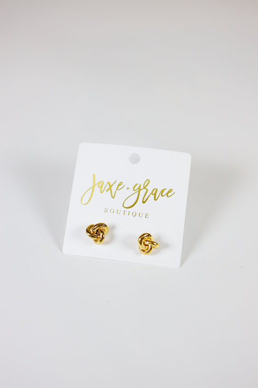Linked Ring Stud Earrings