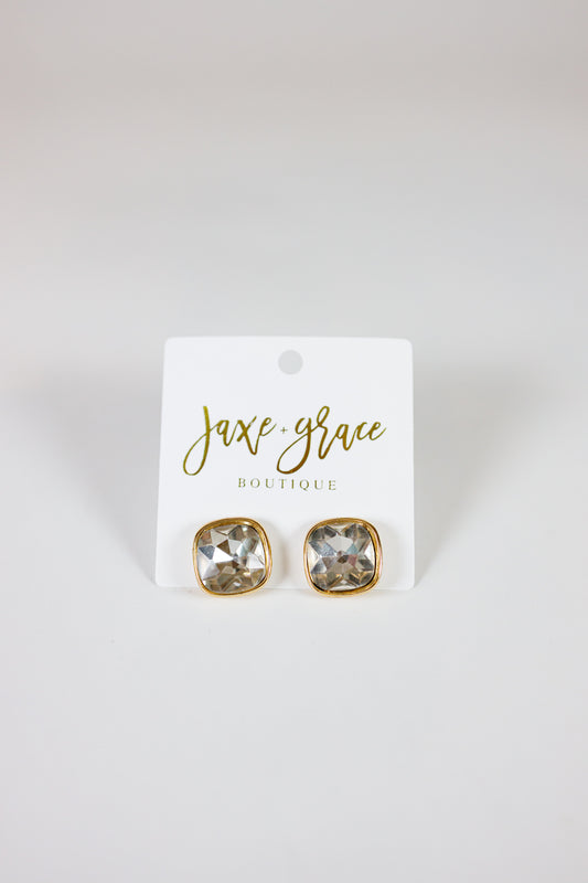Square Stone Earrings