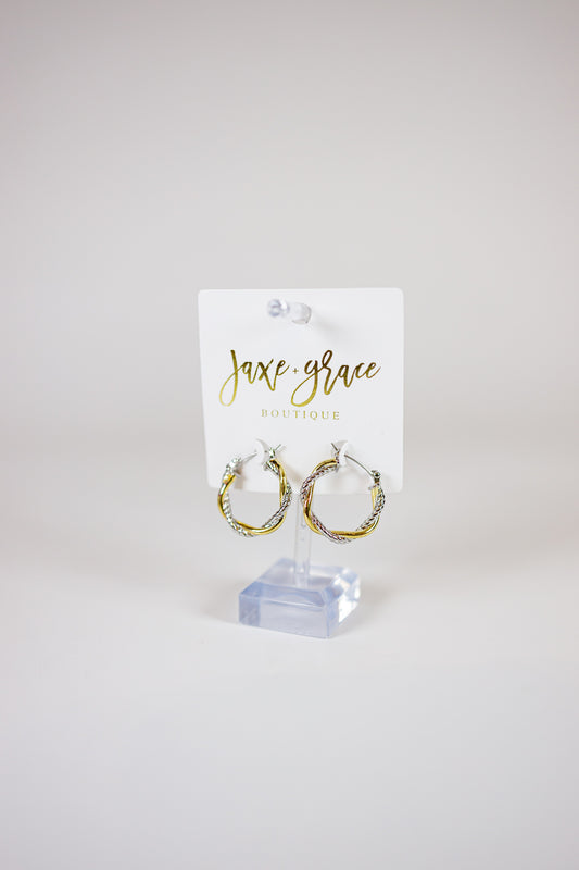 25mm Two-tone Twist Cable Hoops