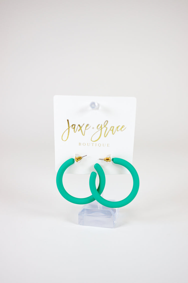 Green Color Coat Hoops