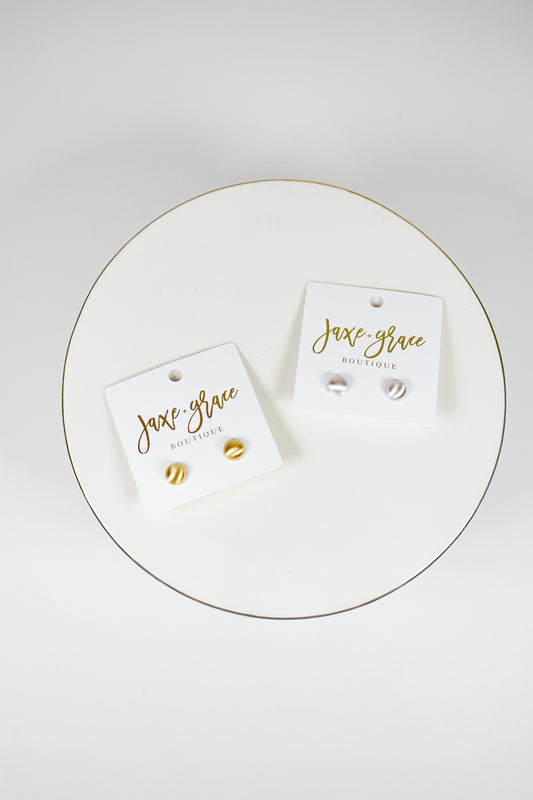 Satin Stud Earrings, VARIOUS