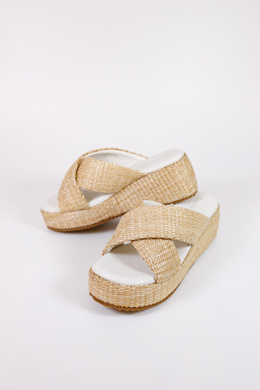 Raffia Woven Platform Sandals