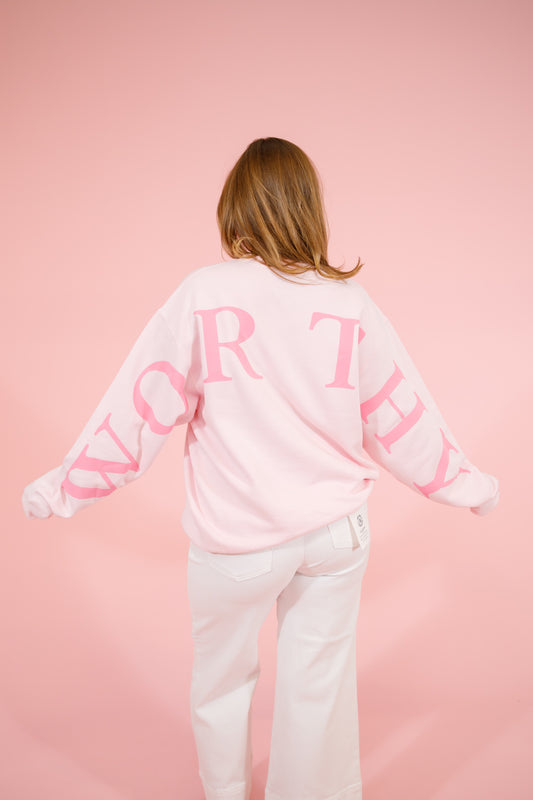 Worthy Light Pink Graphic Sweatshirt