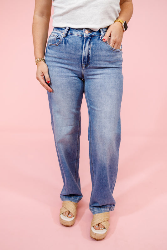 Risen High Rise Wide Baggy Jeans