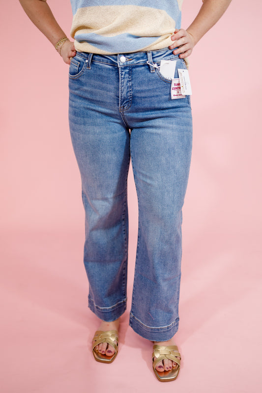 Risen Tummy Control High Rise Straight Jeans, REG + CURVY