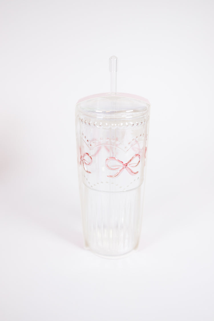 22oz Ribbon Tumbler - Clear Irid.
