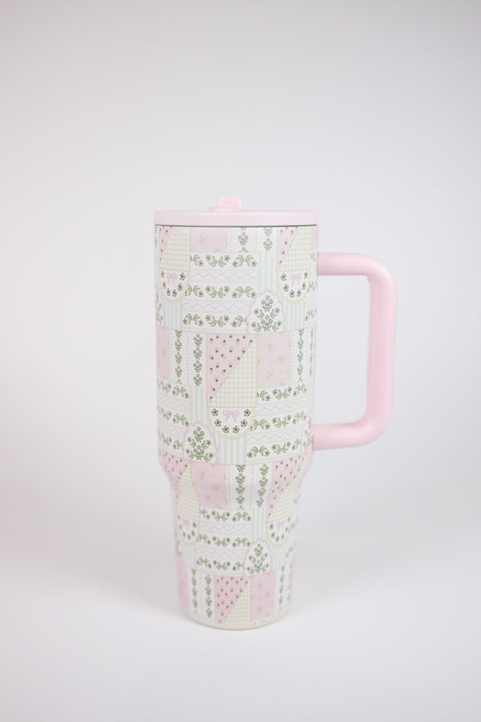 Floral Patchwork 40oz Tumbler