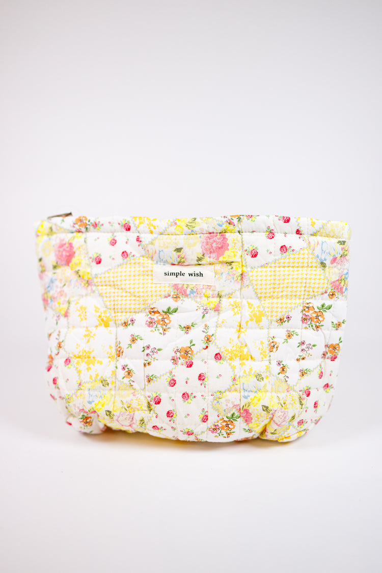 Floral Quilted Cosmetic Bag, VARIOUS Jaxe + Grace Boutique