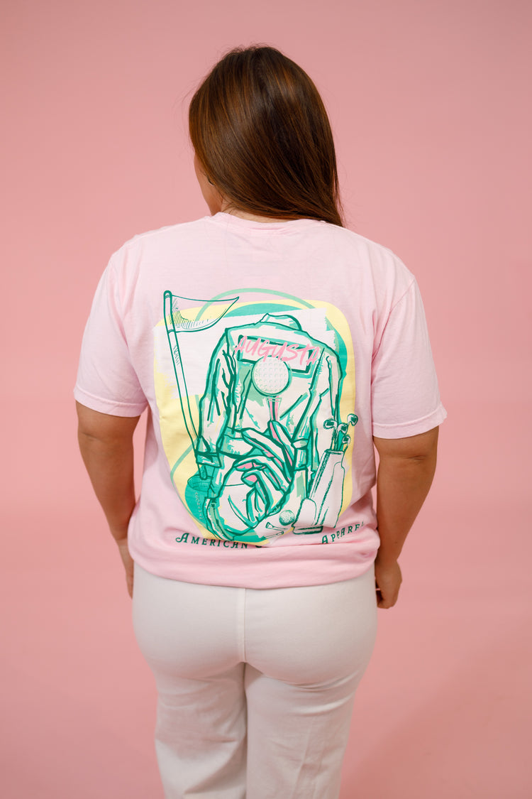 Pink Golf Themed Graphic Tee