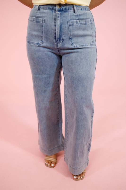 Entro Lt Blue Front Pocket Pants