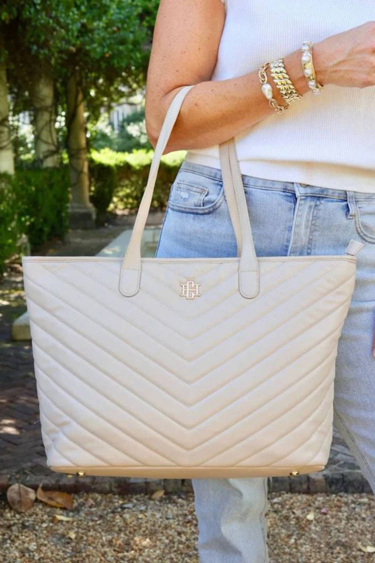 Caroline Hill - James Tote Nude V Quilted