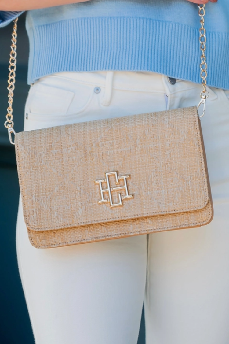 Caroline Hill - Bryn Lattice Natural Crossbody