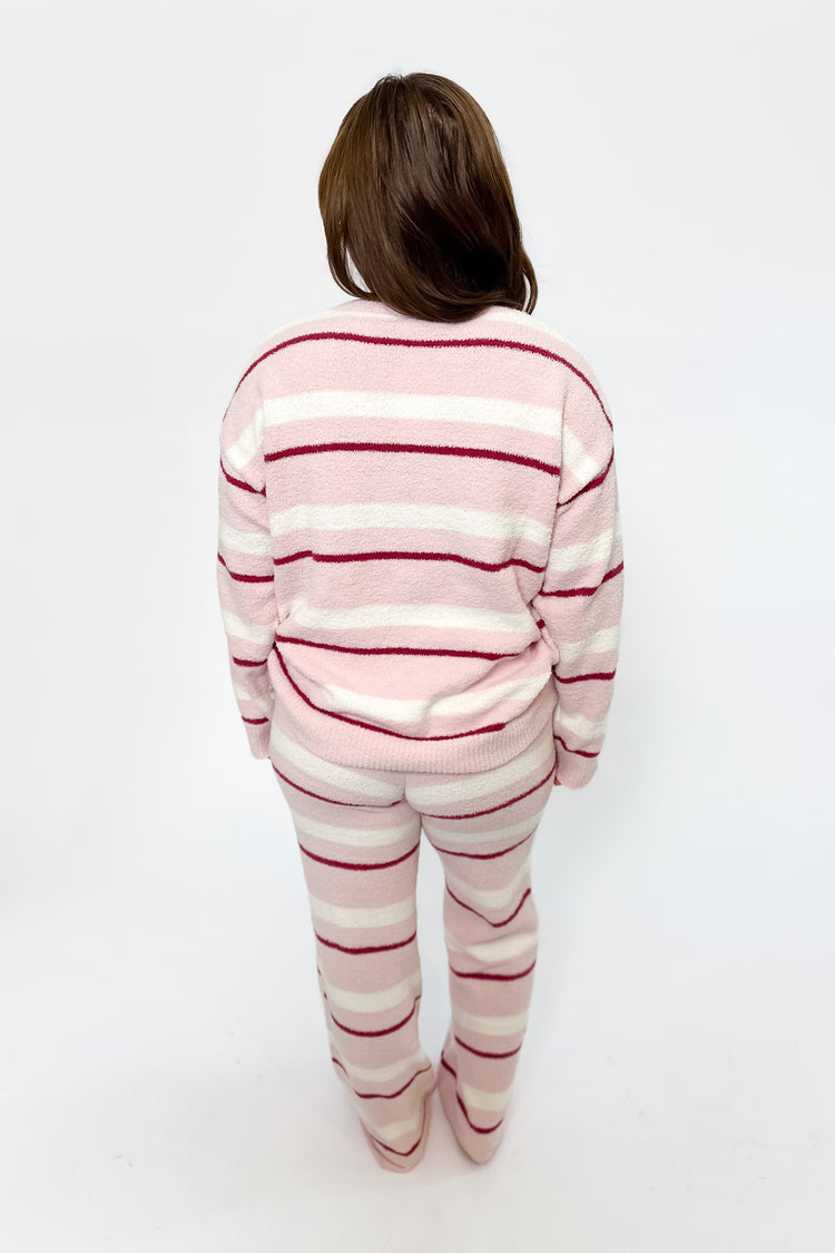 Pink & Cream Striped Set