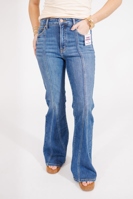 Risen Tummy Control Front Seam High Rise Flares