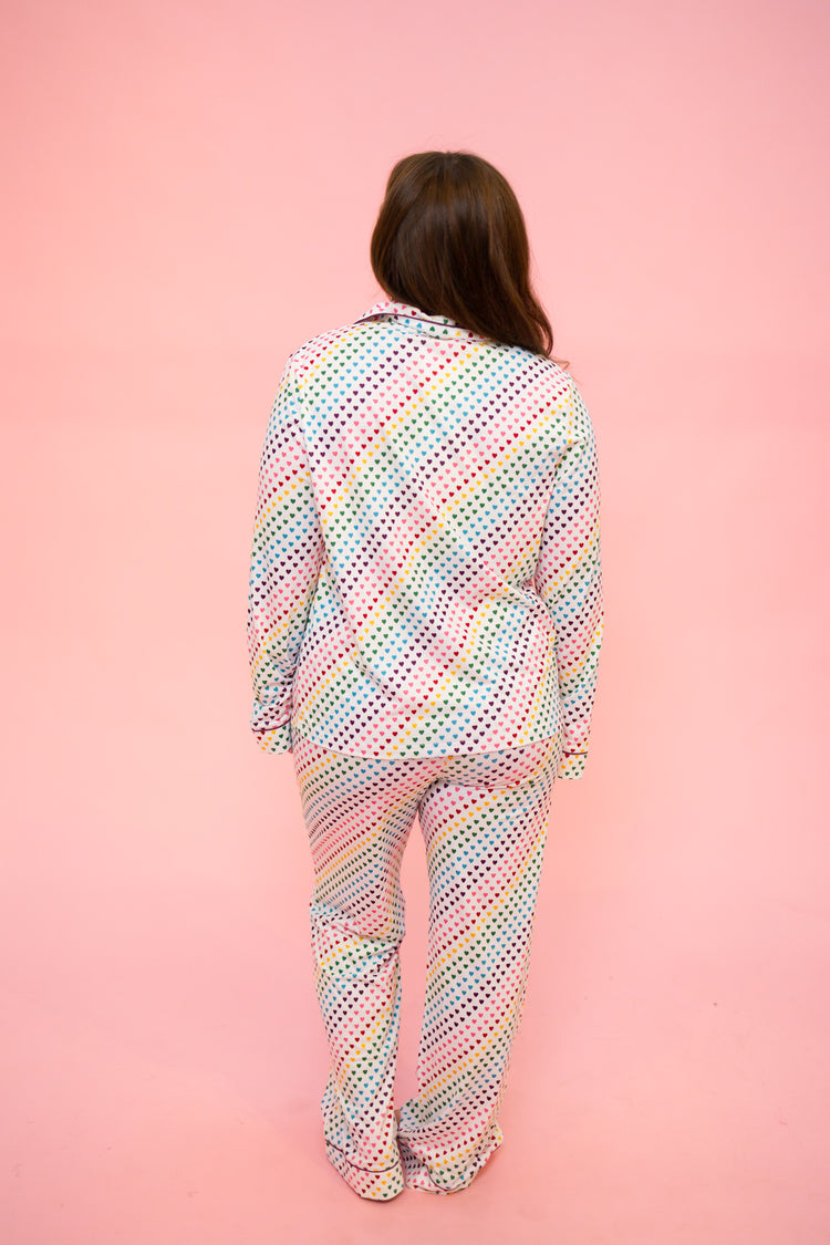 Multi Color Heart Pajama Set