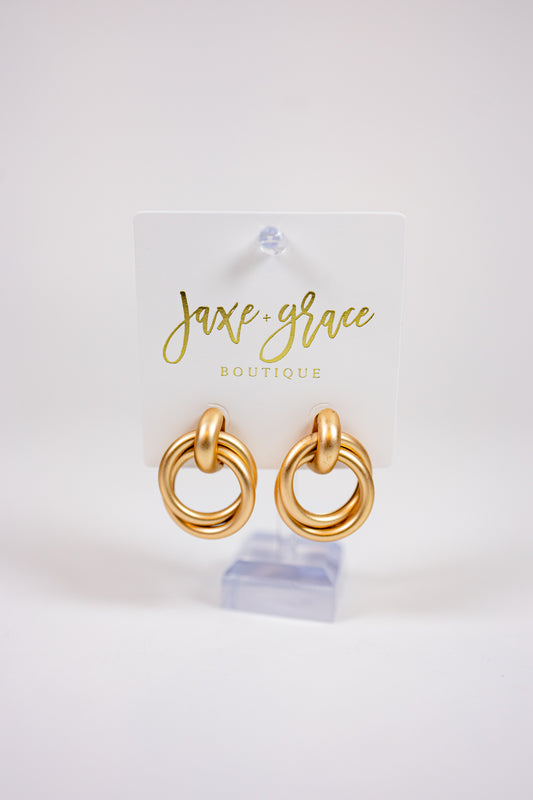 Geometric Knot Stud Earrings