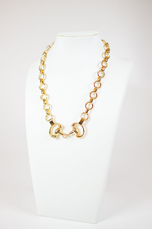 Linked Horse Bit Necklace
