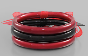 Black & Red Jelly Bangles