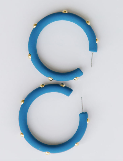 Studded Candace Hoop Earrings, VARIOUS