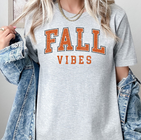 Grey "Fall Vibes" Graphic Tee