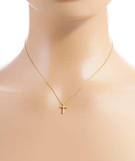Cross Pendant Brass Necklace, VARIOUS