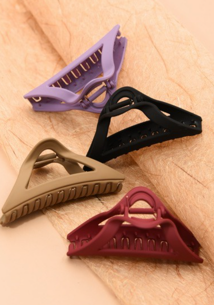 XL Curved Triangle Claw Clip, VARIOUS