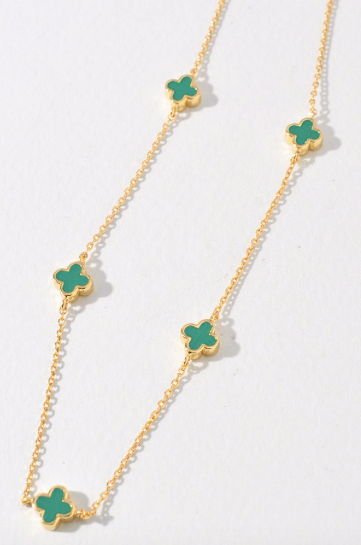 Clover Charm Necklace, VARIOUS