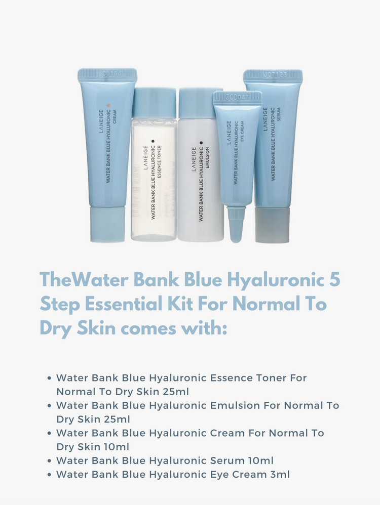 Laneige - Water Bank Blue Hyaluronic 5 Step Essential Kit