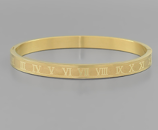 Roman Numeral Hinge Bracelet