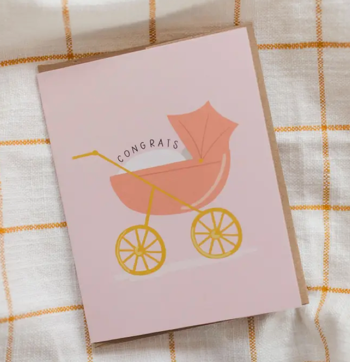 Baby Carriage Greeting Card